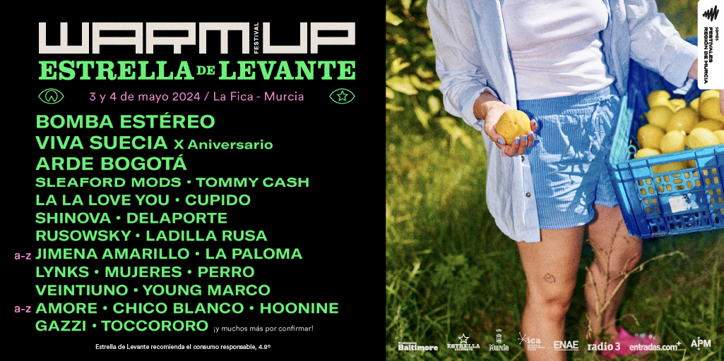 Cartel WARM UP Estrella de Levante 3 y 4 de mayo de 2024